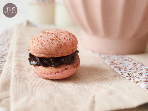 Chocolate and Strawberry Macarons