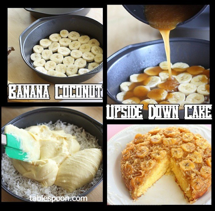 Banana Coconut Upside Down Cake