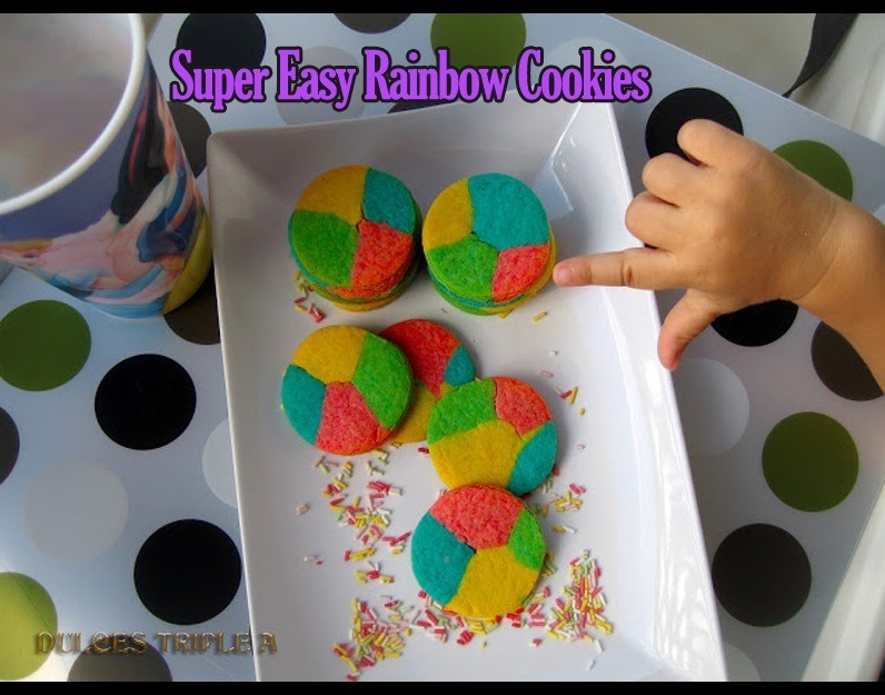 Super Easy Rainbow Cookies