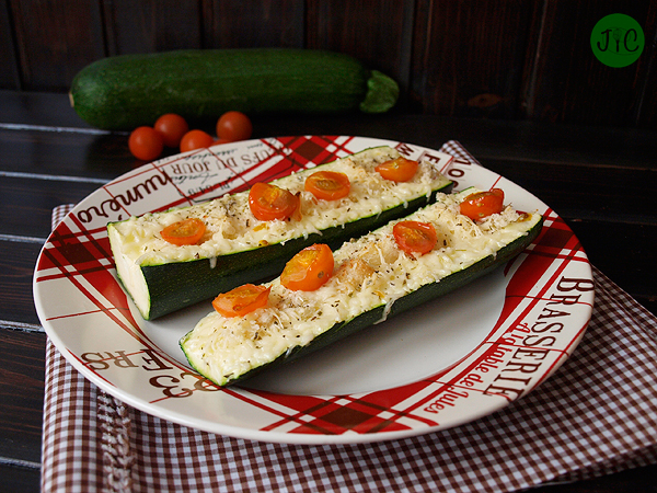 Zucchini Boats - Tomato Basil & Cheese