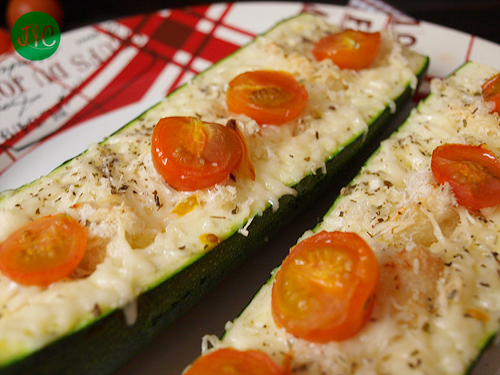 Zucchini Boats - Tomato Basil & Cheese