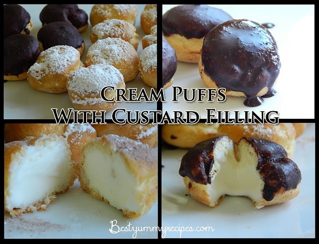 Cream Puffs With Custard Filling