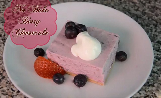 No Bake Berry Cheesecake