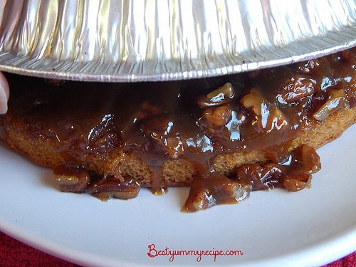 Caramel and Pecan Upside Down Pumpkin Cake