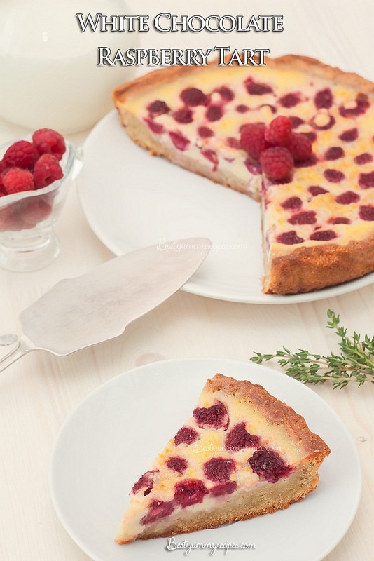 White Chocolate & Raspberry Tart