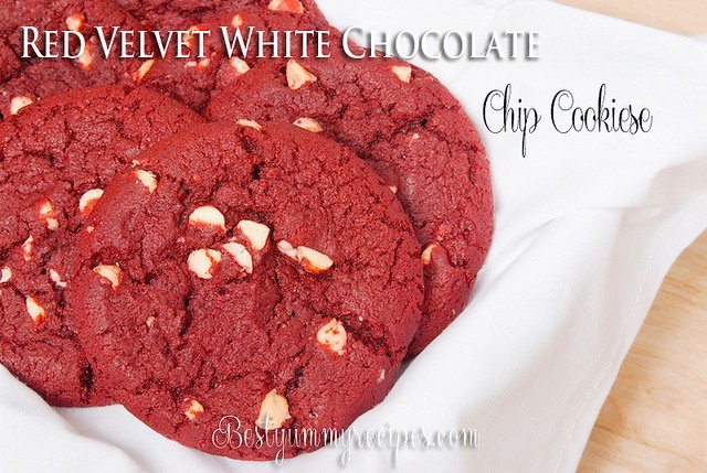 Red Velvet White Chocolate Chip Cookies