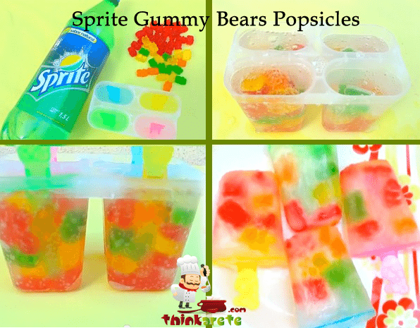 Sprite and Gummy Bears Popsicles