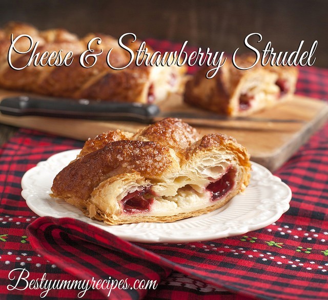 Cheese & Strawberry Strudel