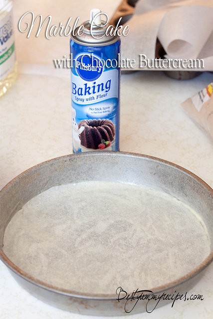 Marble Cake with Chocolate Buttercream