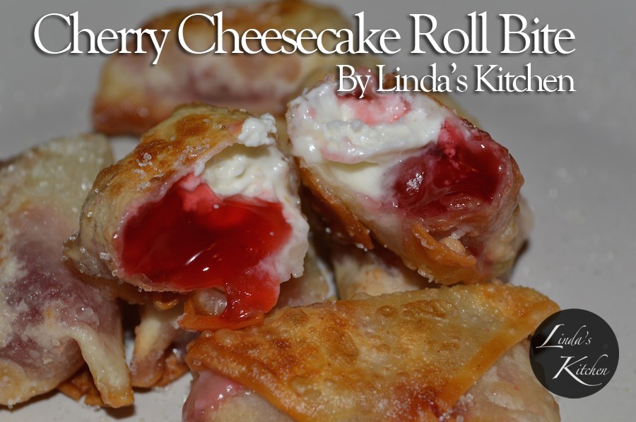 Cherry Cheesecake Roll Bite