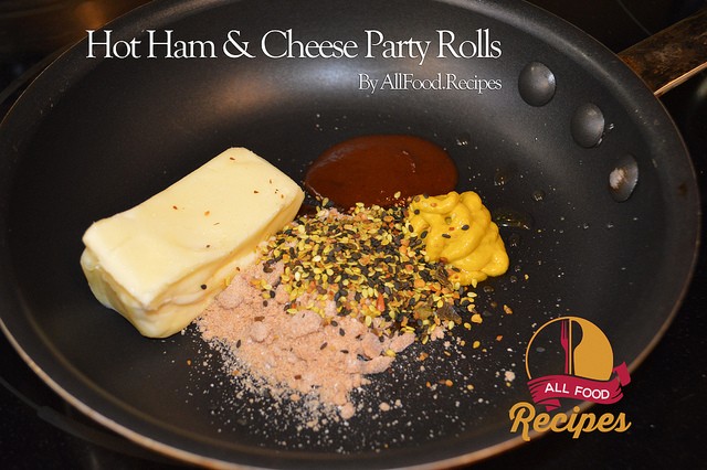 Hot Ham & Cheese Party Rolls