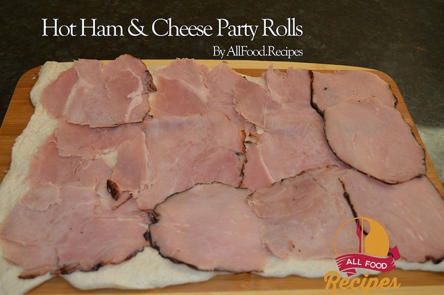 Hot Ham & Cheese Party Rolls