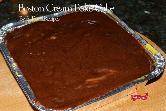 Boston Cream Poke Cake