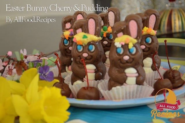 Easter Bunny Cherry Pudding