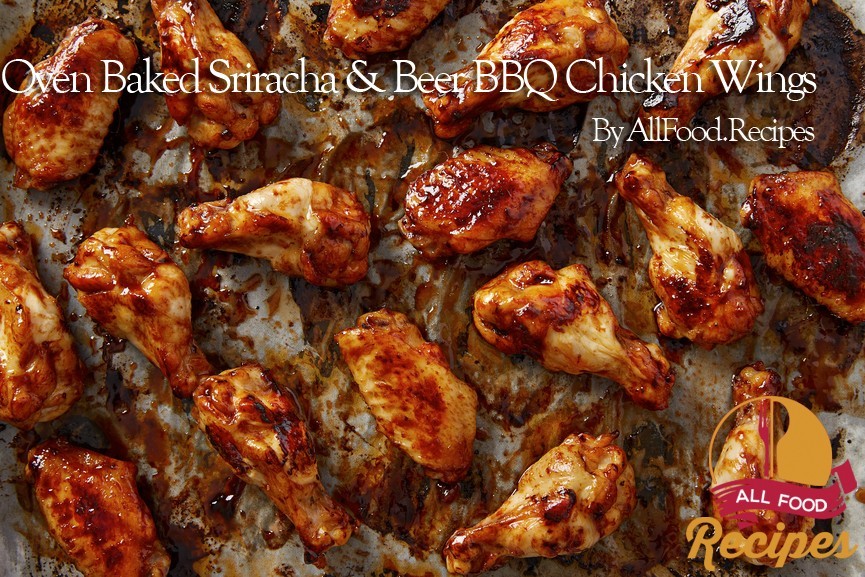 Oven Baked Sriracha and Beer BBQ Chicken Wings