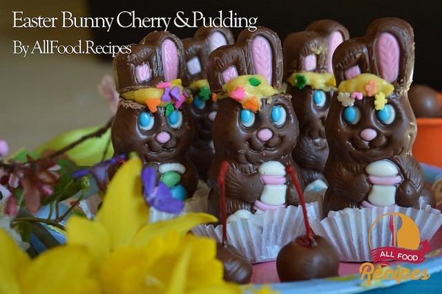 Easter Bunny Cherry Pudding