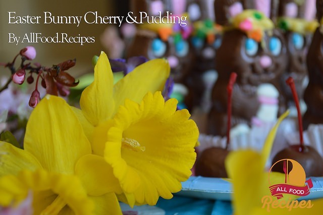 Easter Bunny Cherry Pudding