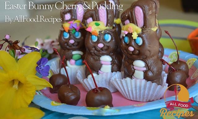 Easter Bunny Cherry Pudding