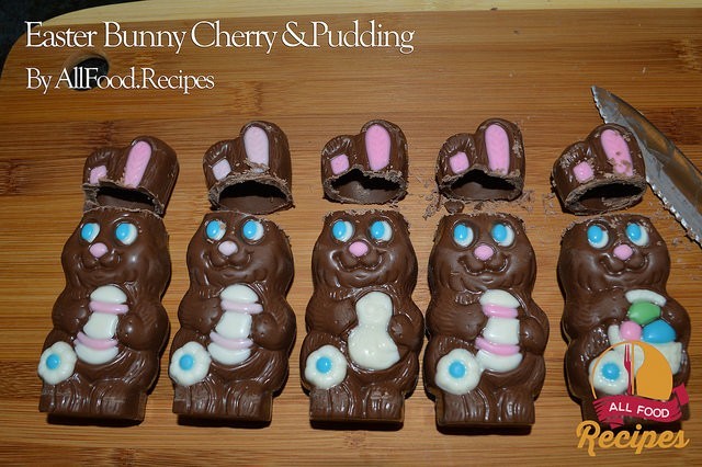 Easter Bunny Cherry Pudding