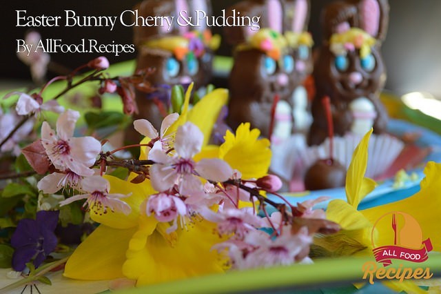 Easter Bunny Cherry Pudding