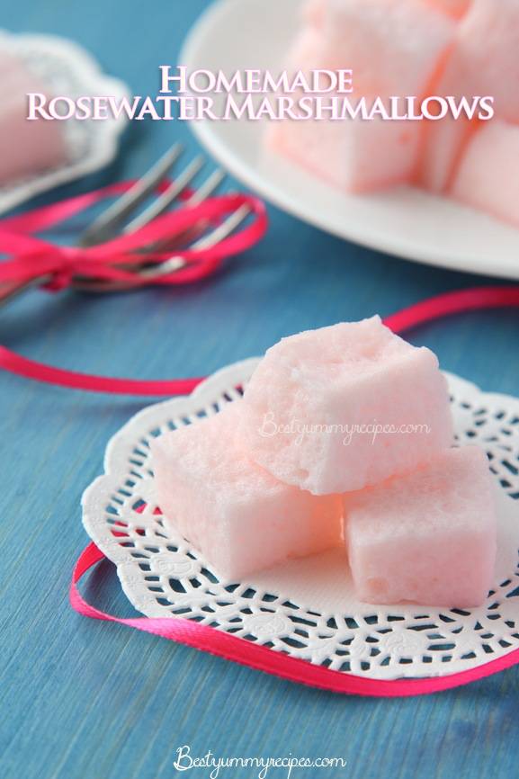 Homemade Rosewater Marshmallows