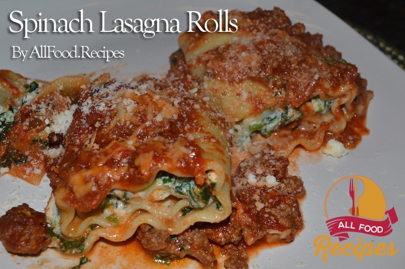 Spinach Lasagna Rolls