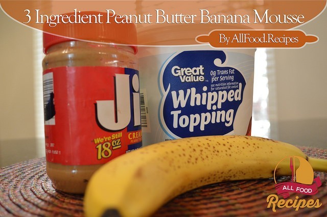 3 Ingredient Peanut Butter Banana Mousse