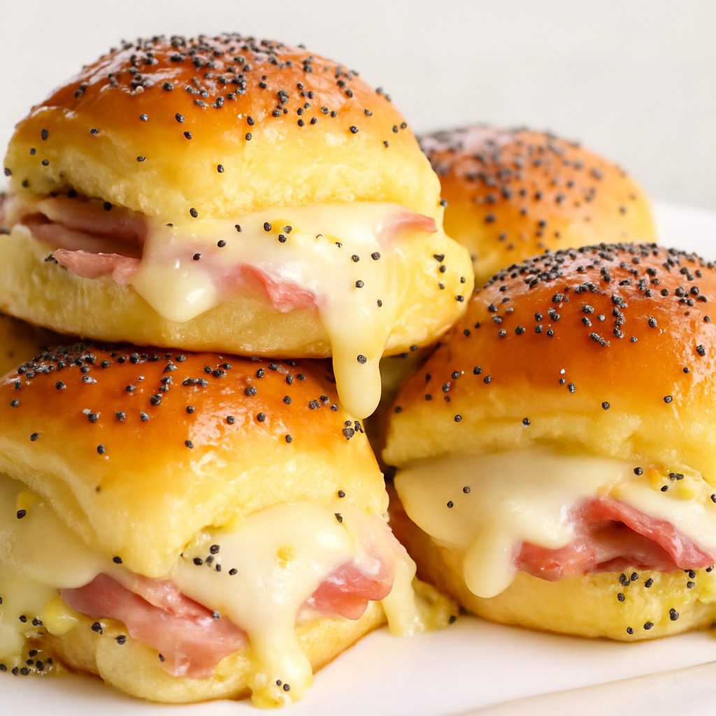 Delicious Hot Ham and Cheese Sliders on Hawaiian Rolls with Poppy Seed 11 Delicious Hot Ham and Cheese Sliders on Hawaiian Rolls with Poppy Seed