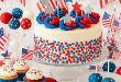 American Flag Layered Cake