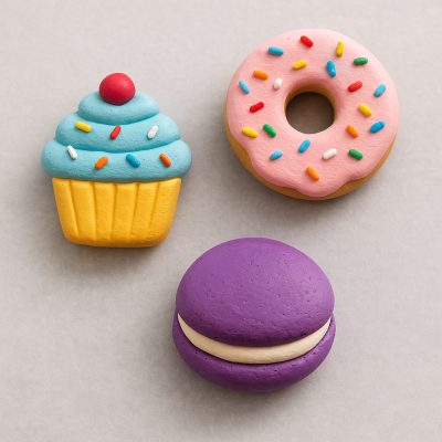 Colorful-dessert-themed-handmade-fridge-magnets
