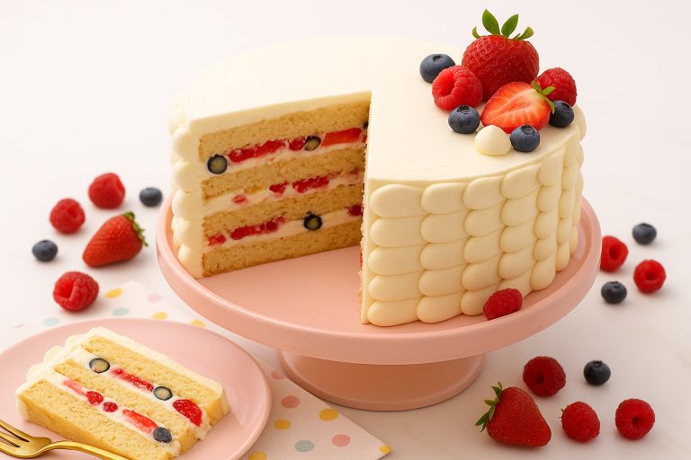 ecadent Berry Chantilly Cake with Mascarpone Frosting