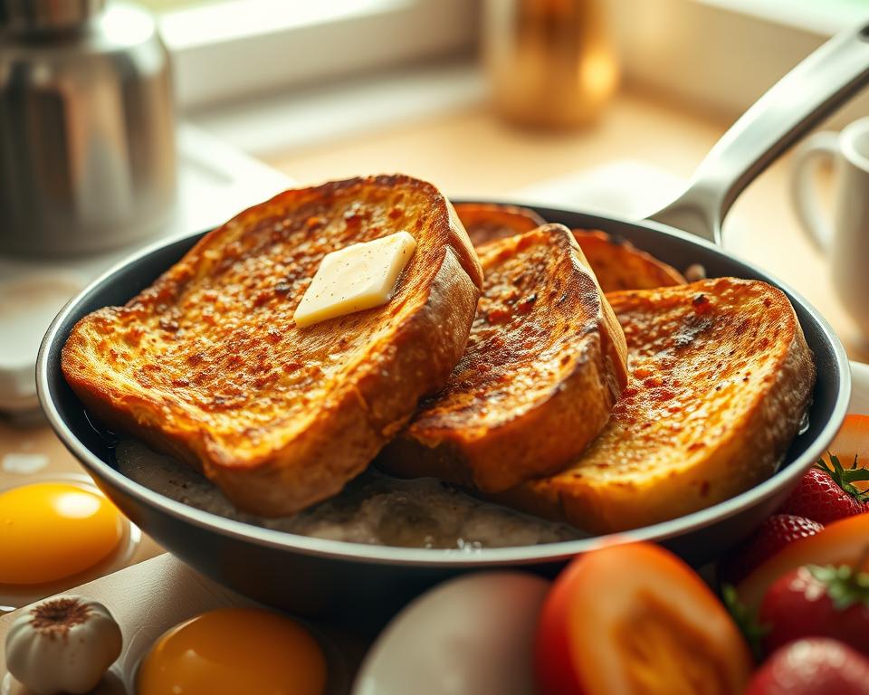 Cooking French Toast on a Skillet