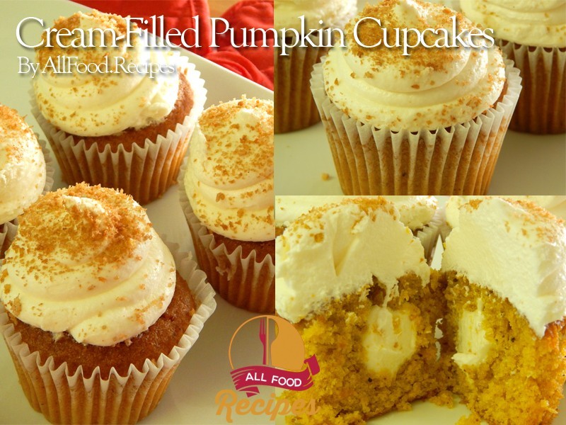 Cream-Filled Pumpkin Cupcakes Recipe