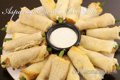 Asparagus with Aioli Dip