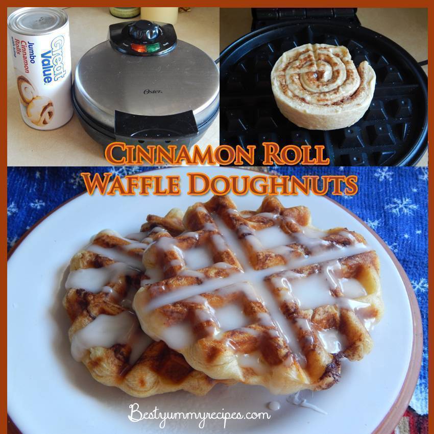 Cinnamon Roll Waffle Doughnuts