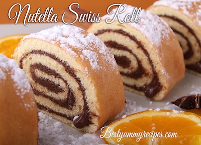 Nutella swiss roll