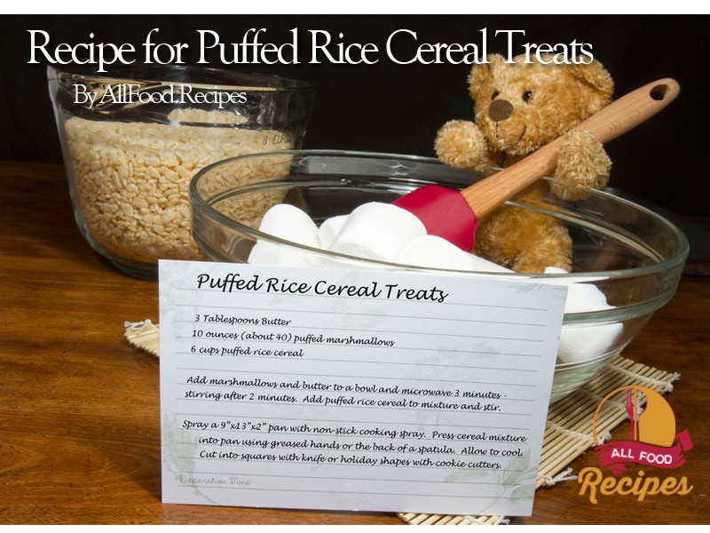 Recipe for Puffed Rice Cereal Treats