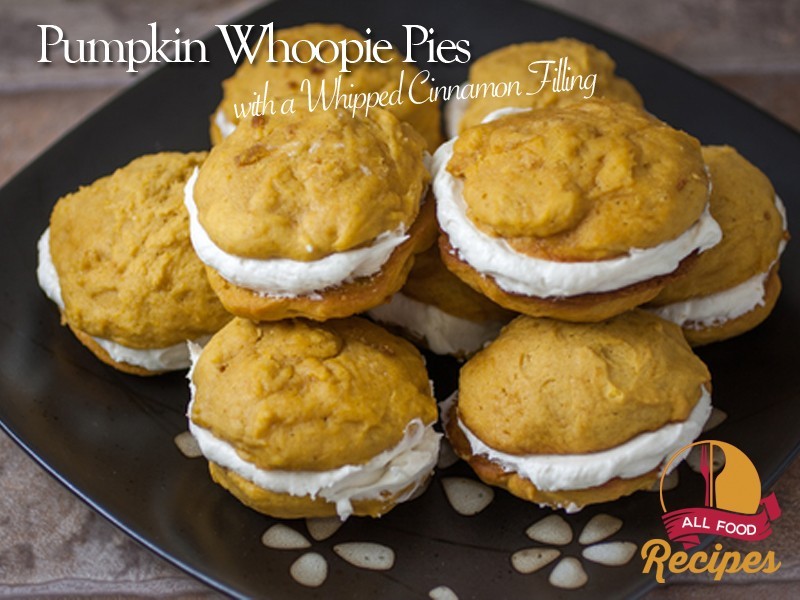 Pumpkin Whoopie Pies with a Whipped Cinnamon Filling