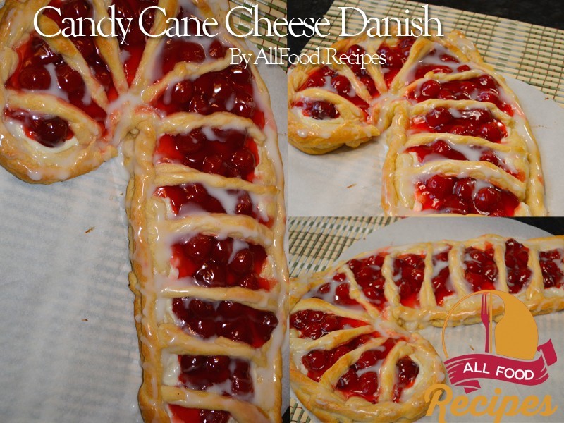 Candy Cane Cheese Danish