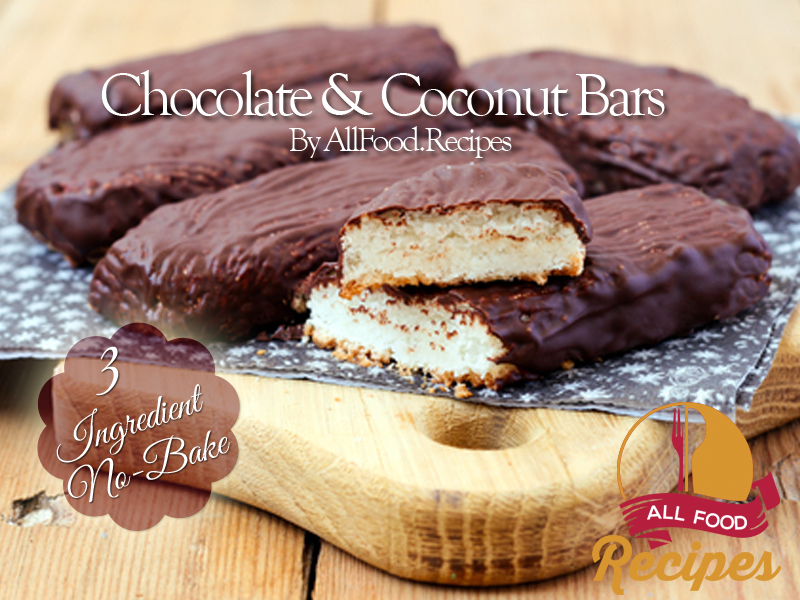 3 ingredient no-bake chocolate and coconut bars