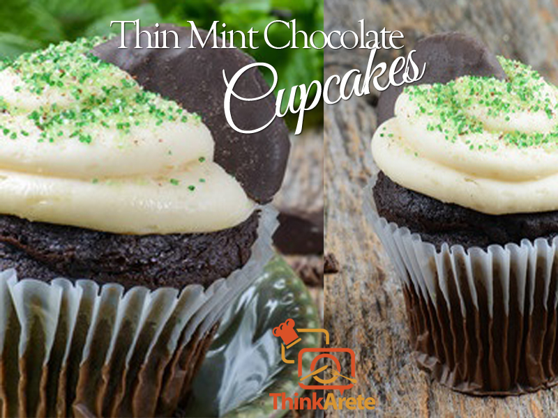 Thin Mint Chocolate Cupcakes