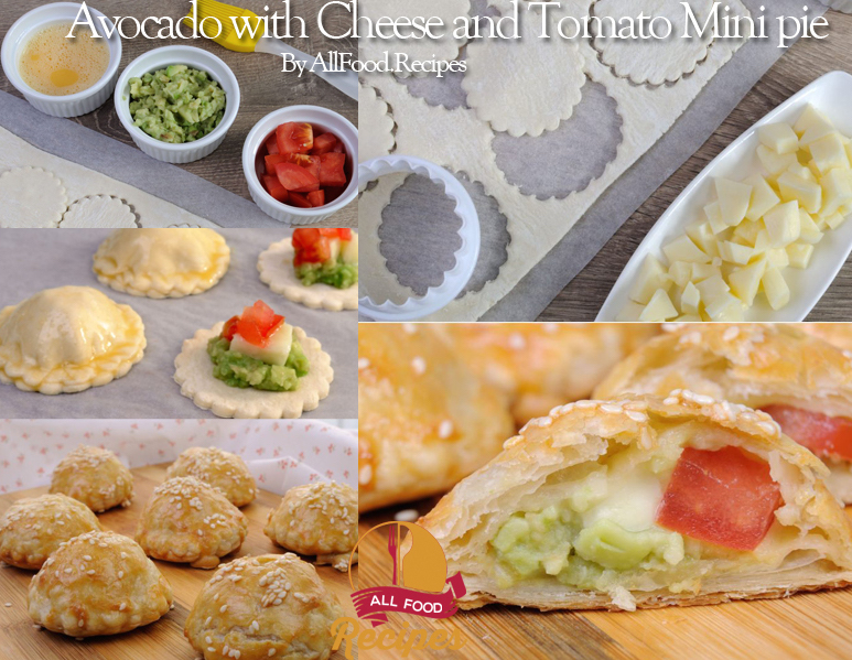 Avocado with Cheese and Tomato Mini pie