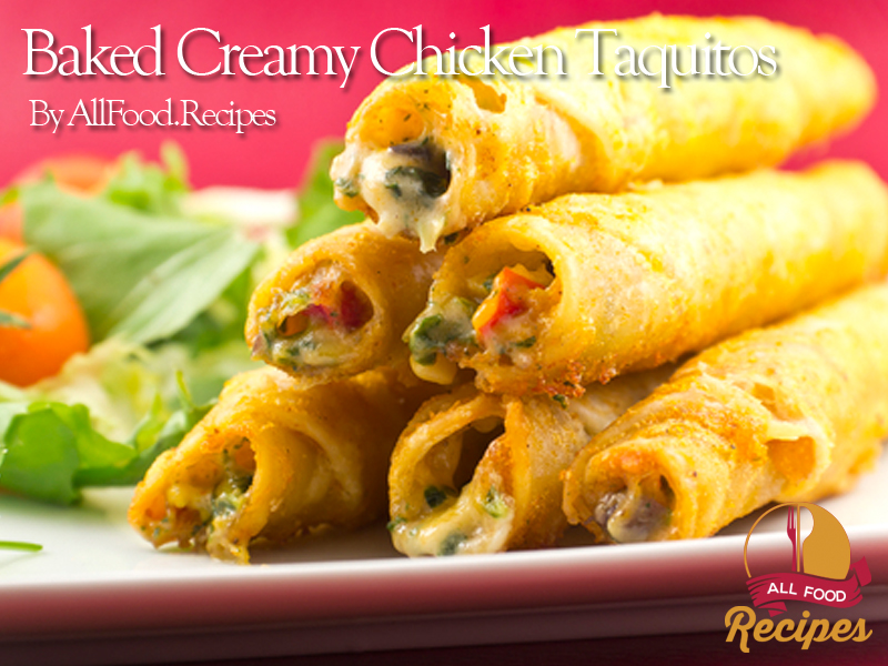 Baked Creamy Chicken Taquitos