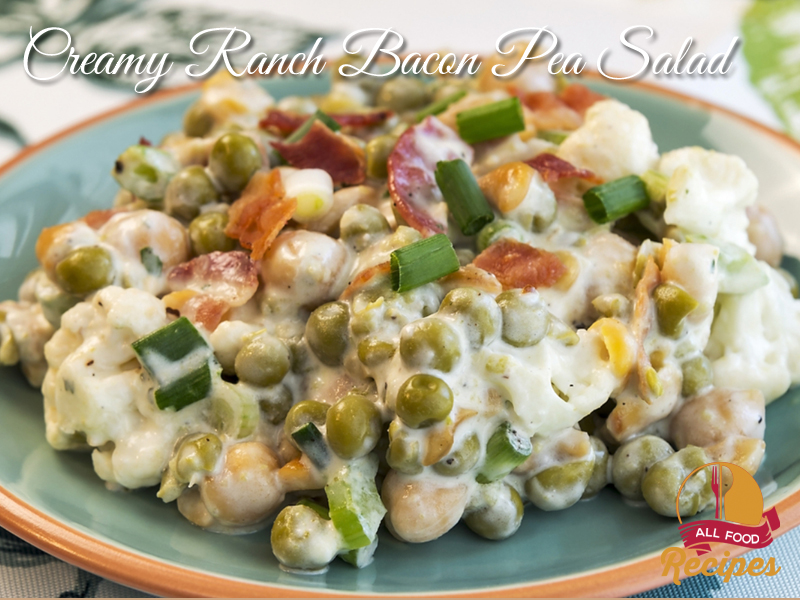 Creamy Ranch Bacon Pea Salad