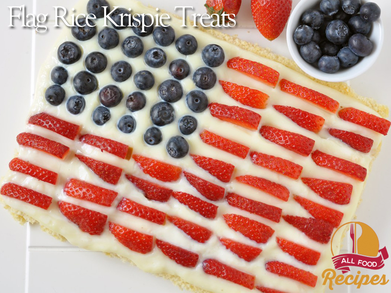 Flag Rice Krispie Treats