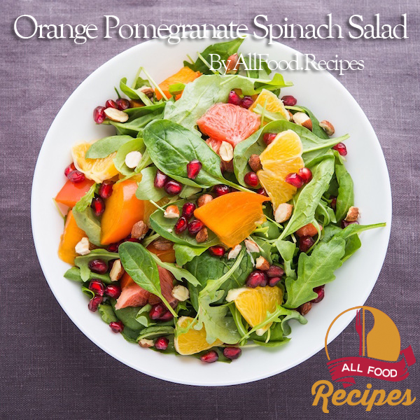 Orange Pomegranate Spinach Salad