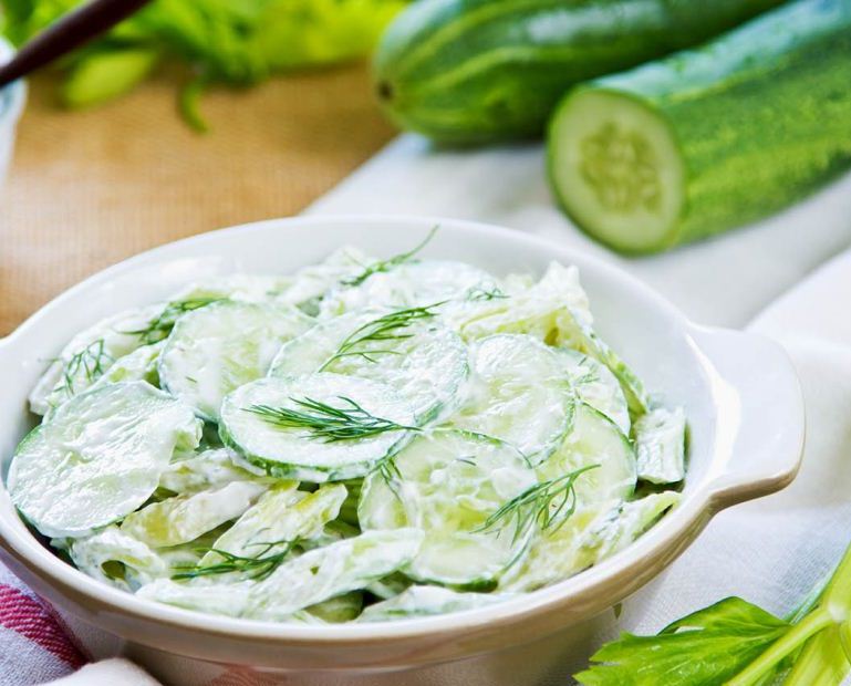 Creamy Dill Cucumber Salad