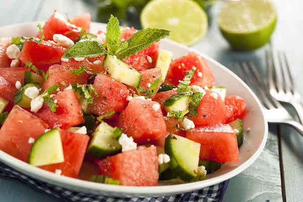 Watermelon Cucumber Salad