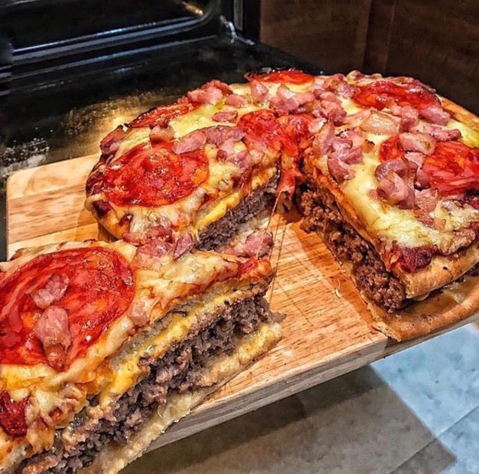 Pizza burger pie