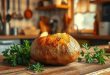 Perfectly cooked Air Fryer Baked Potato with crispy skin and fluffy center, easy and delicious recipe